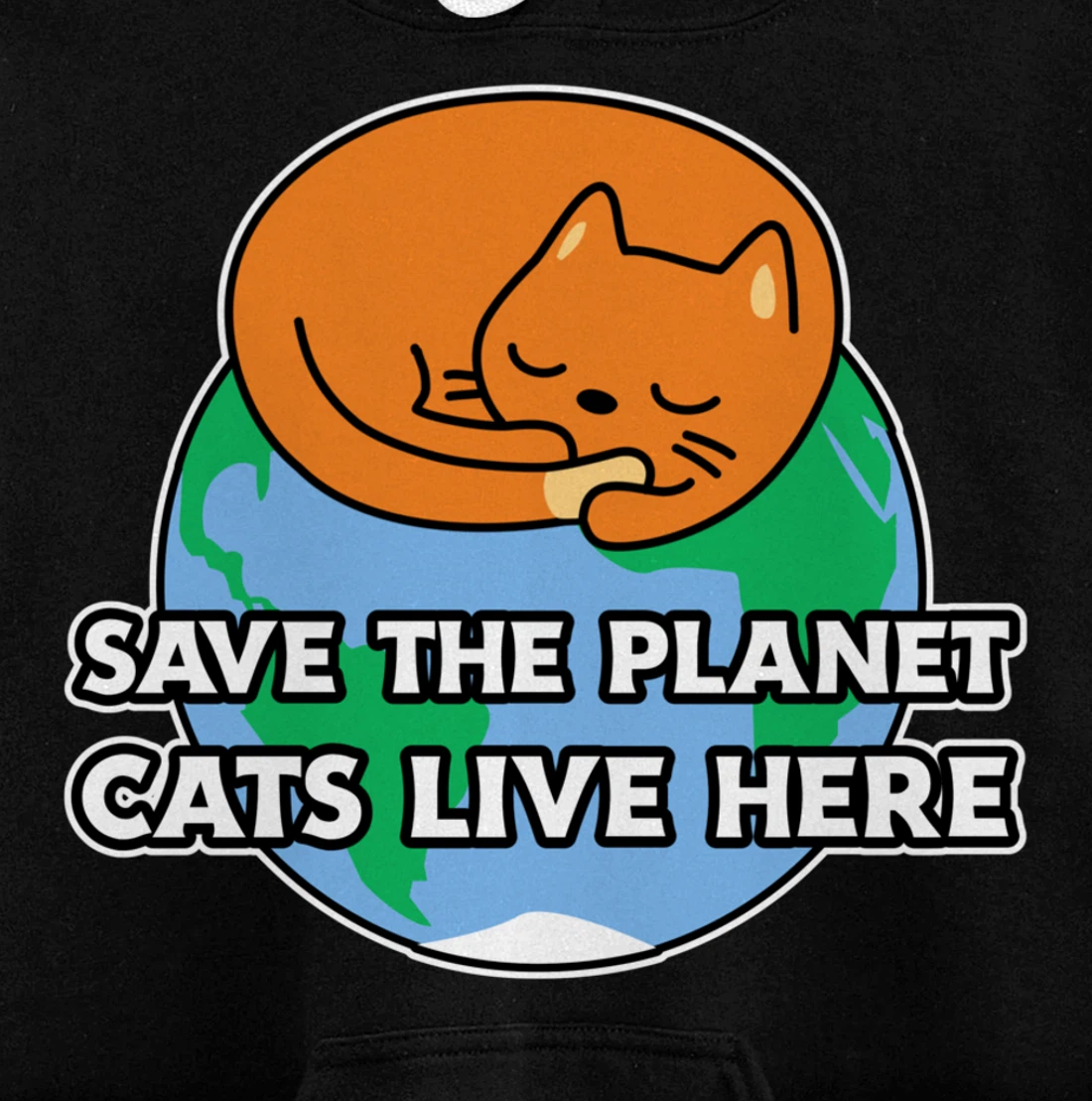 Save the planet cats live here! for cat owners Pullover Hoodie