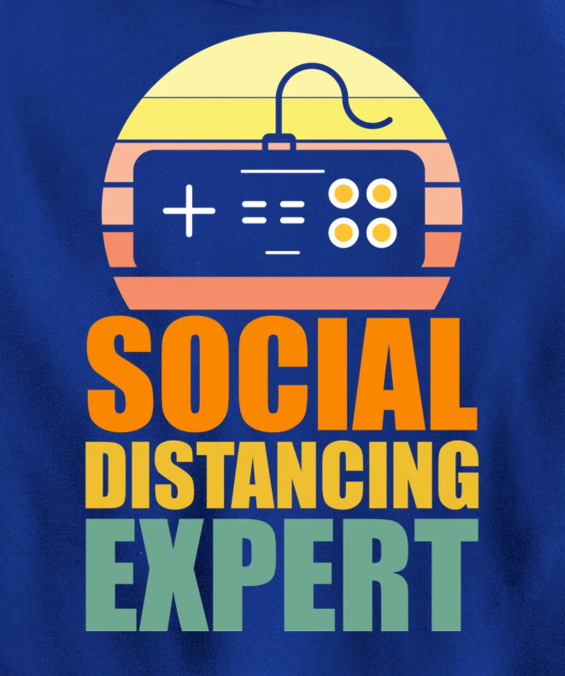 Social Distancing Expert Gaming Vintage Video Gamer Boy Girl Pullover Hoodie