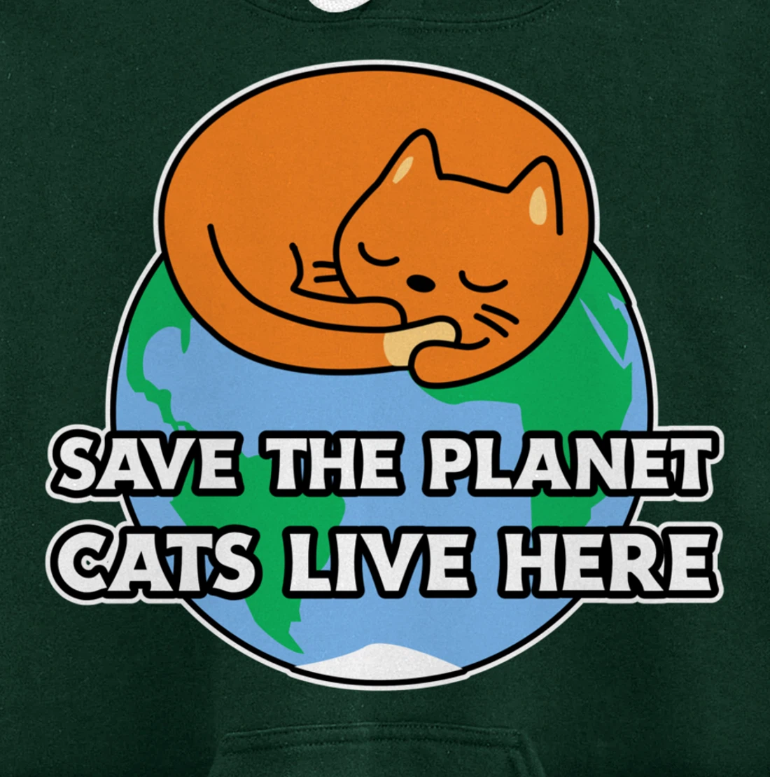 Save the planet cats live here! for cat owners Pullover Hoodie