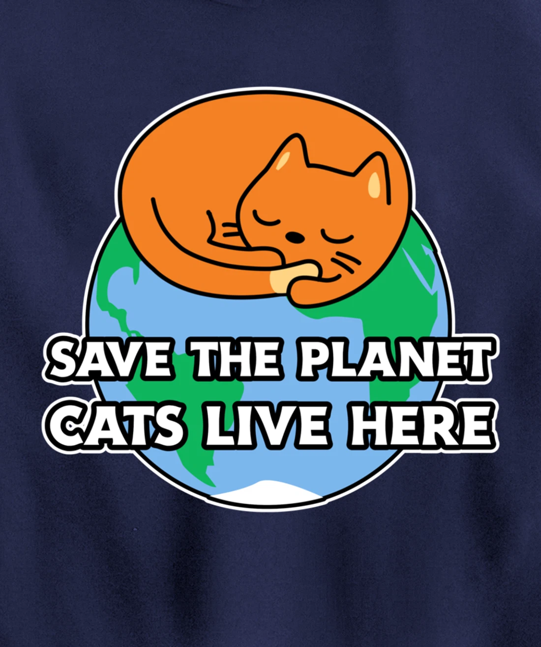 Save the planet cats live here! for cat owners Pullover Hoodie