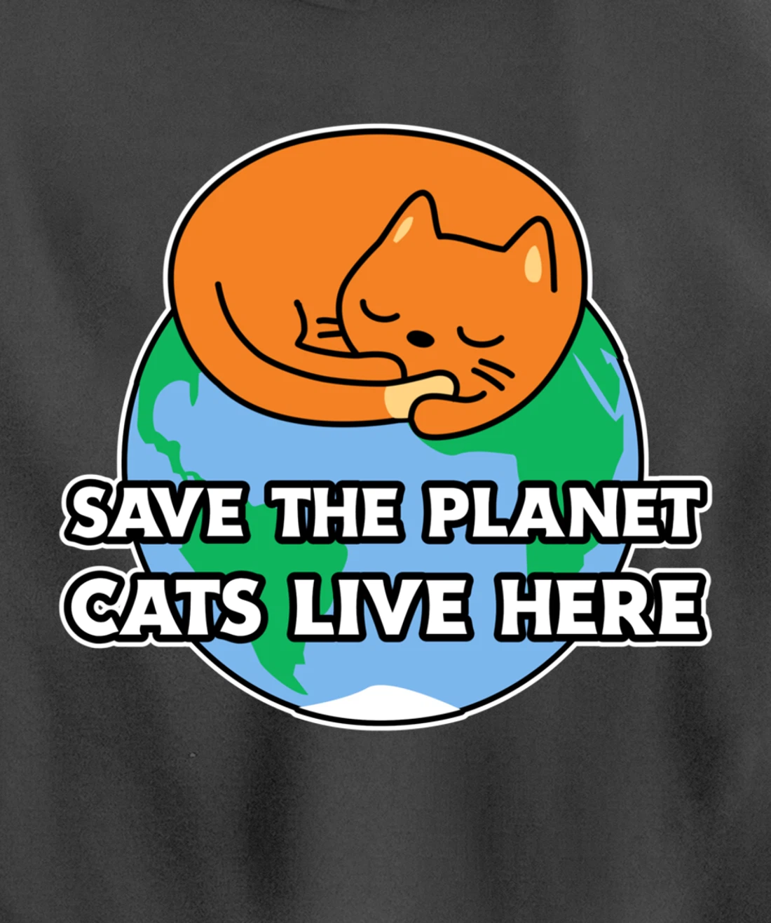 Save the planet cats live here! for cat owners Pullover Hoodie