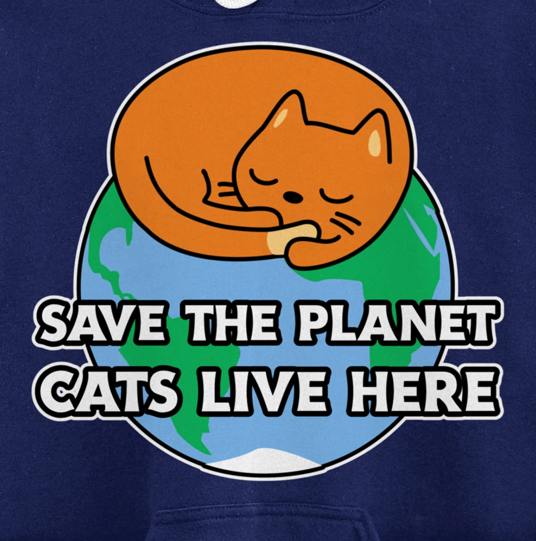 Save the planet cats live here! for cat owners Pullover Hoodie