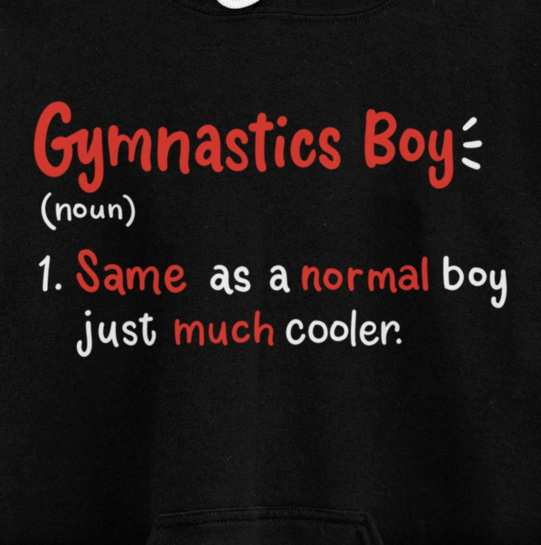 Gymnastics Boy Gymnasts Definition Pullover Hoodie