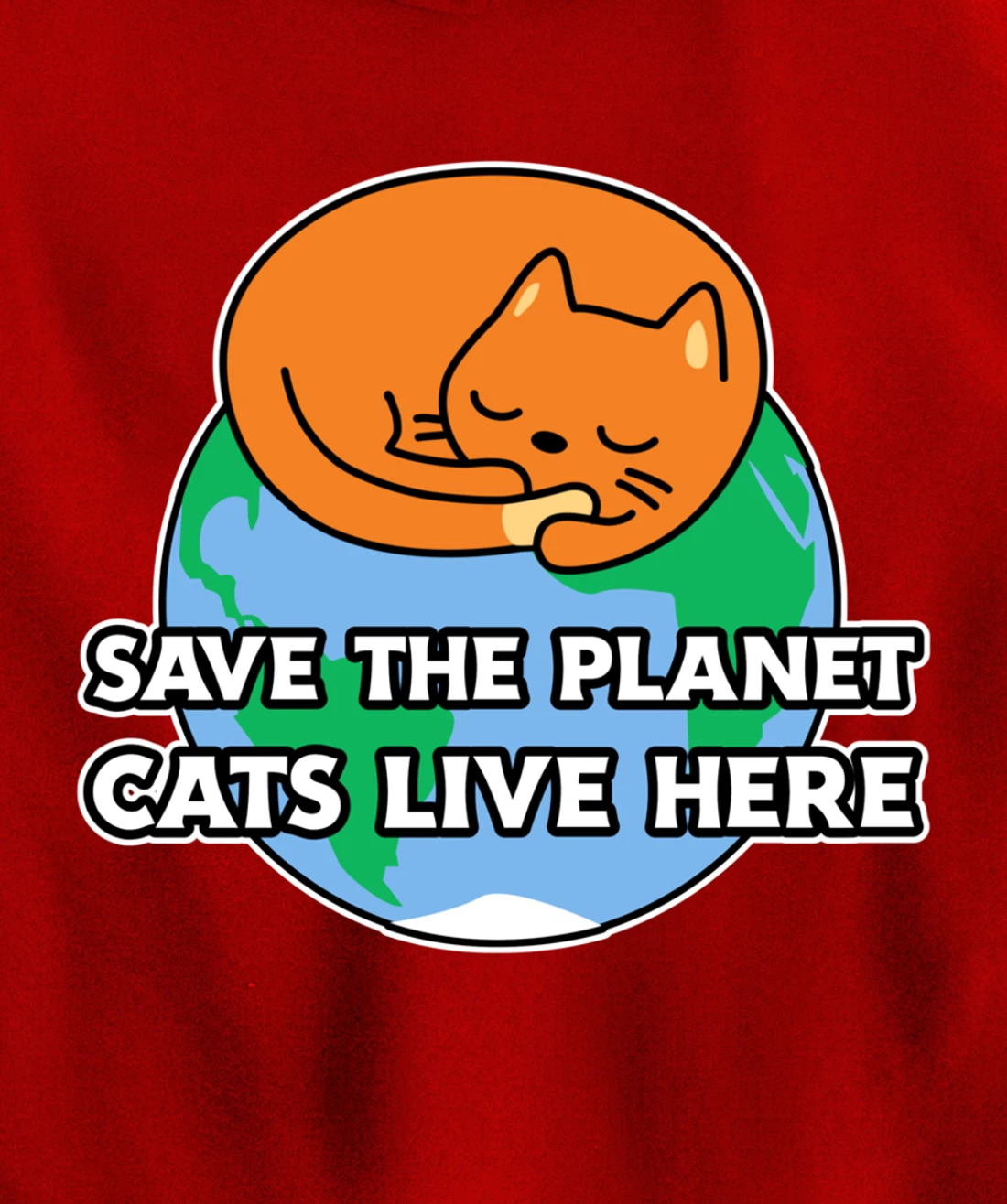 Save the planet cats live here! for cat owners Pullover Hoodie