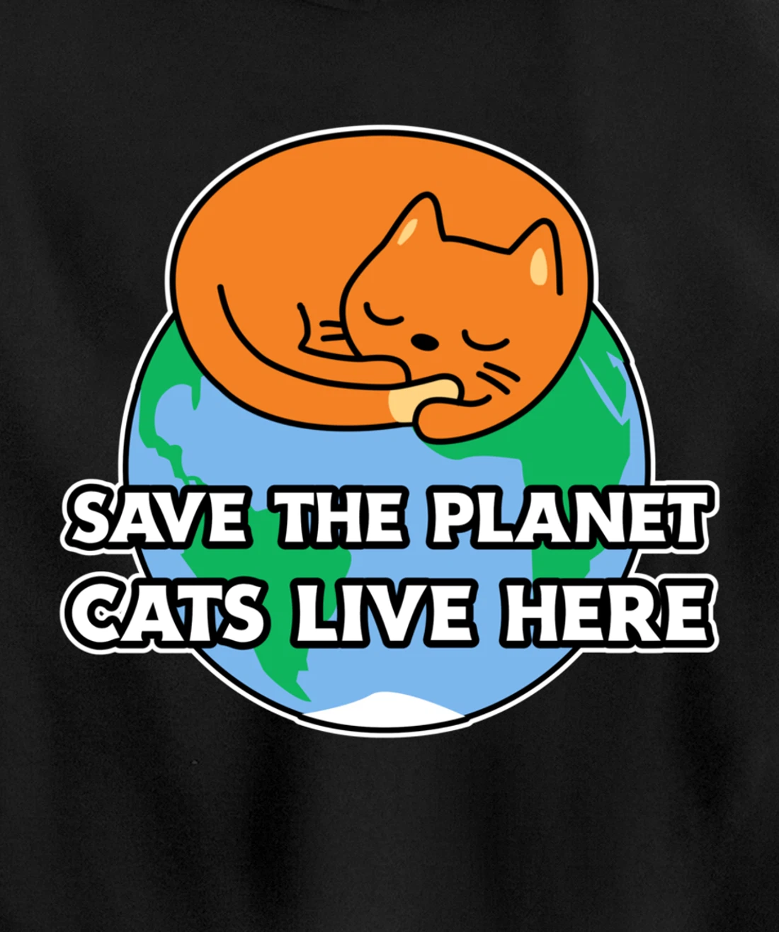 Save the planet cats live here! for cat owners Pullover Hoodie