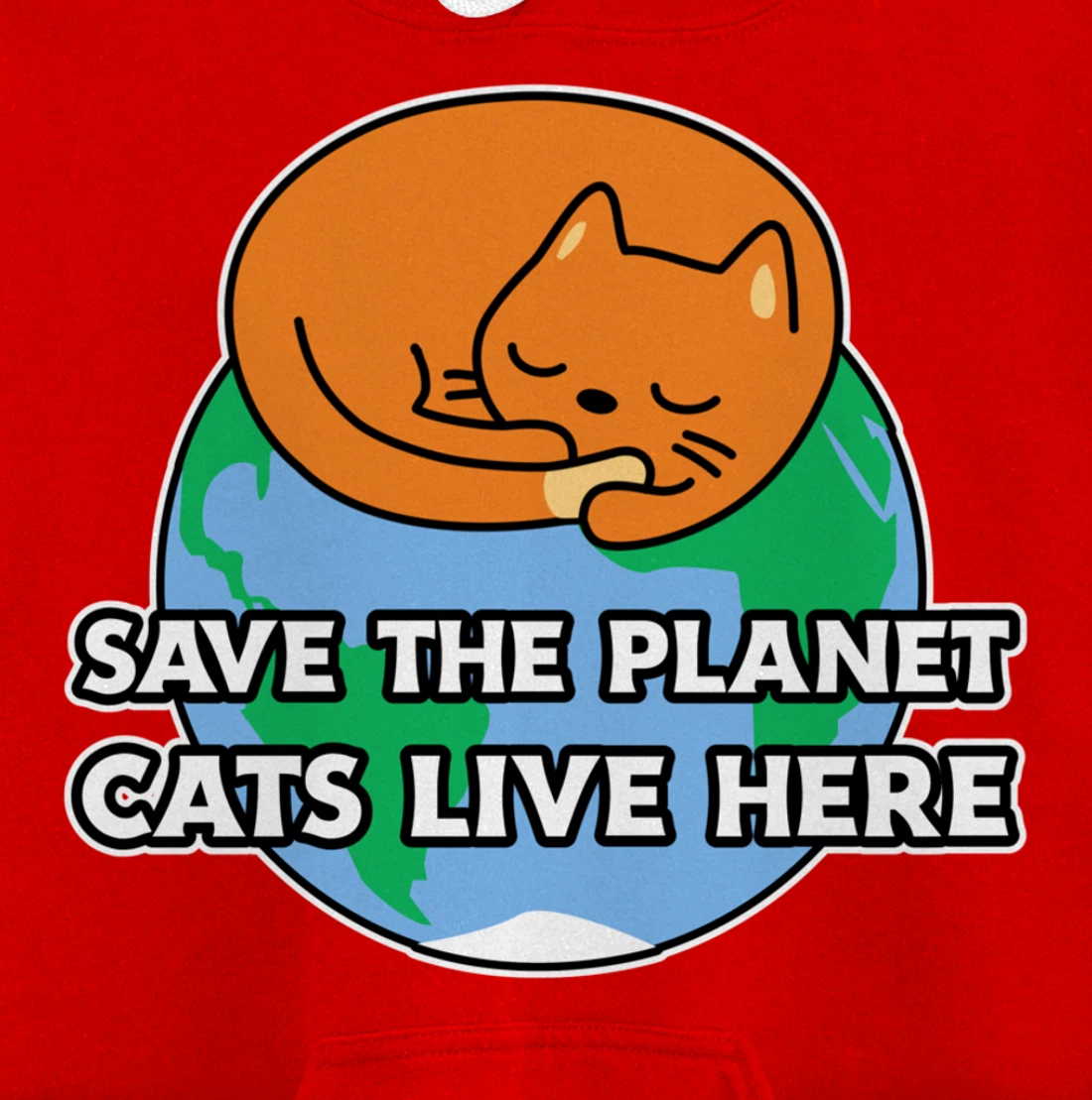 Save the planet cats live here! for cat owners Pullover Hoodie