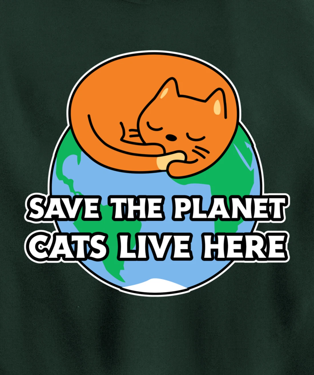 Save the planet cats live here! for cat owners Pullover Hoodie
