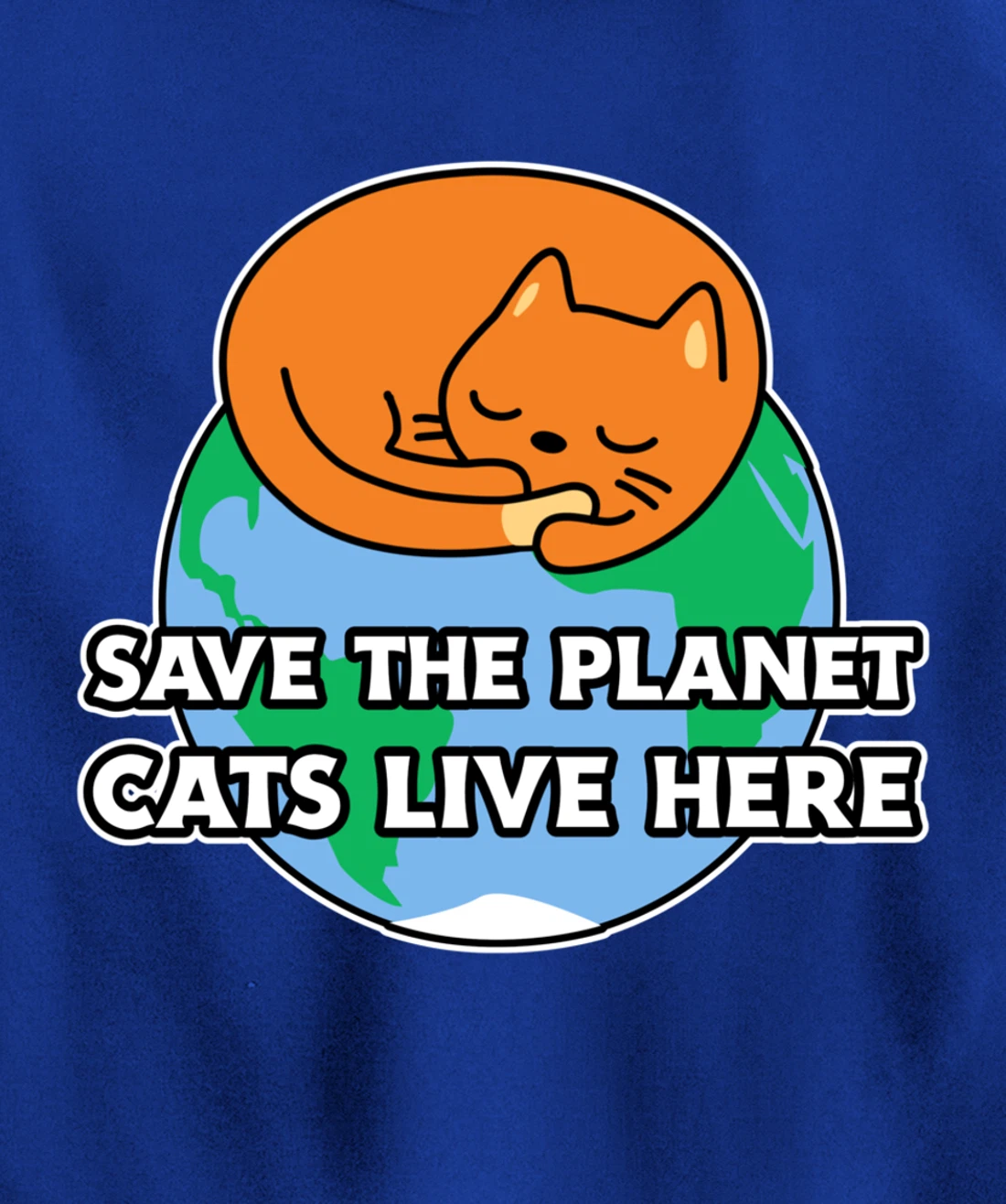 Save the planet cats live here! for cat owners Pullover Hoodie