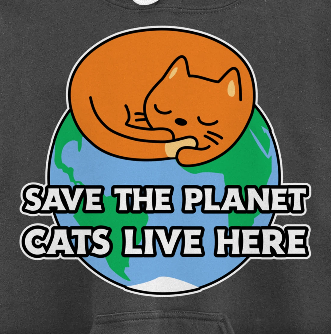 Save the planet cats live here! for cat owners Pullover Hoodie