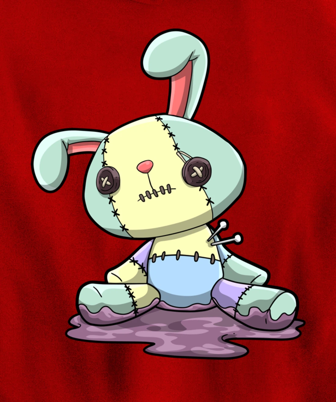 Bunny Pastel Goth Kawaii Anime Pullover Hoodie