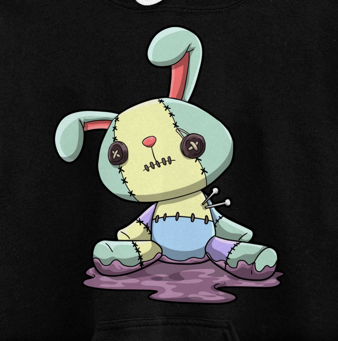 Bunny Pastel Goth Kawaii Anime Pullover Hoodie