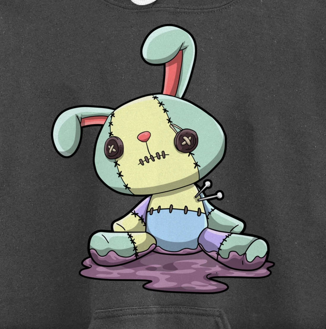 Bunny Pastel Goth Kawaii Anime Pullover Hoodie