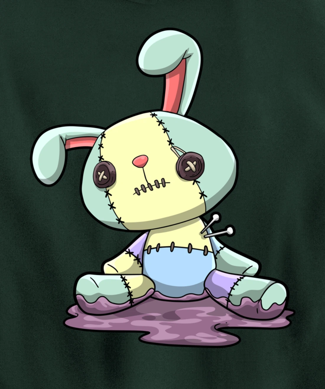 Bunny Pastel Goth Kawaii Anime Pullover Hoodie