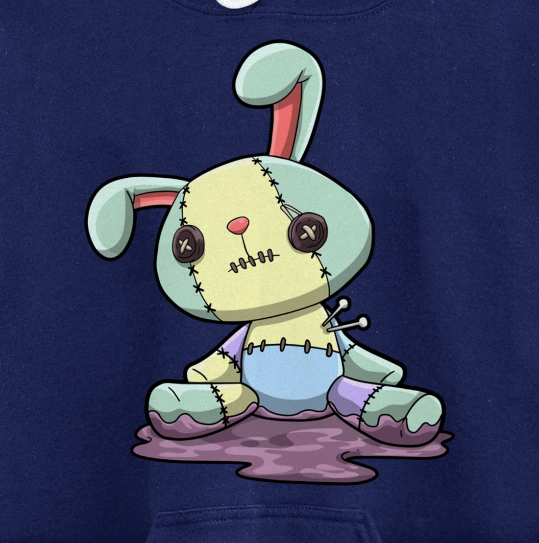 Bunny Pastel Goth Kawaii Anime Pullover Hoodie