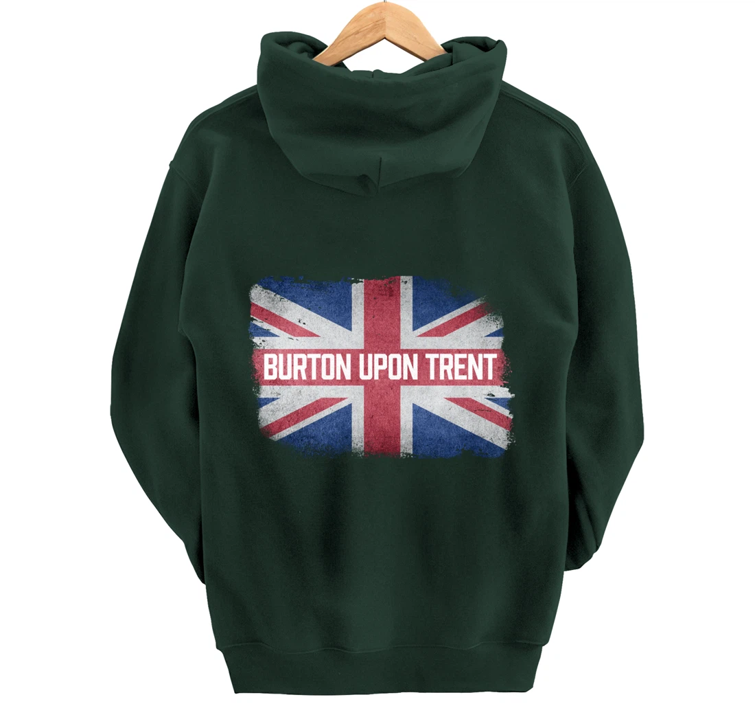 Burton upon Trent | United Kingdom British Flag Vintage UK Pullover Hoodie