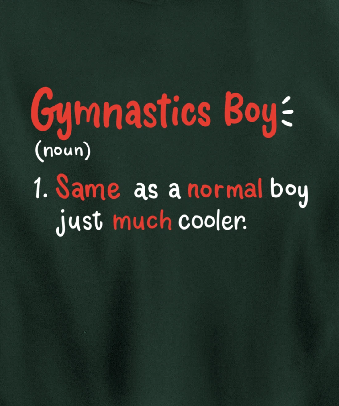 Gymnastics Boy Gymnasts Definition Pullover Hoodie
