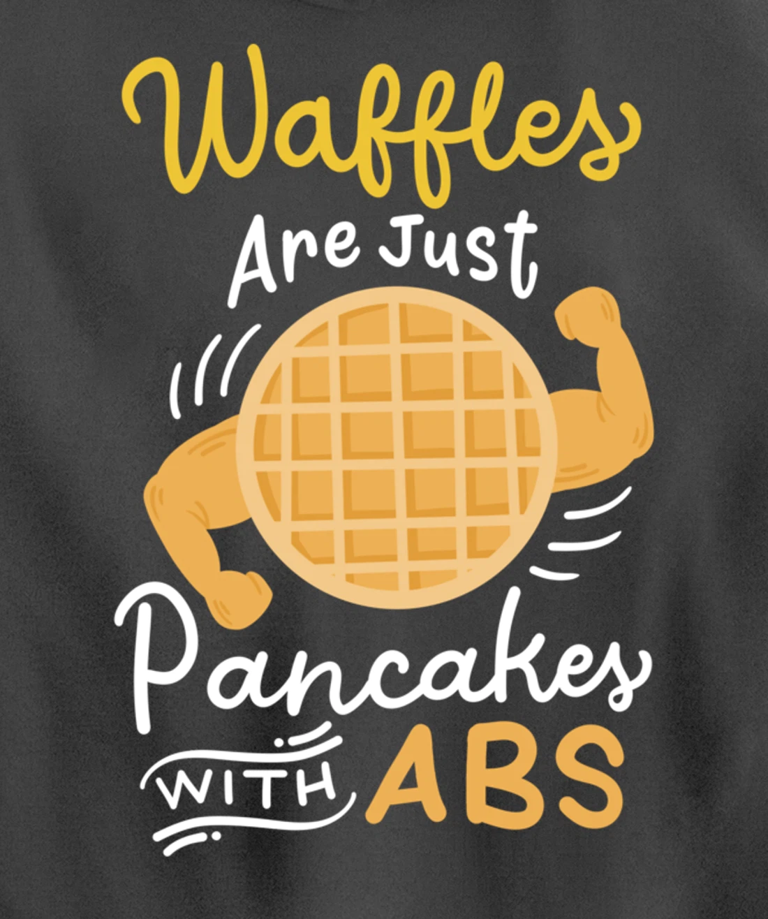Waffle Pancake Gym Fitness Workout Pullover Hoodie