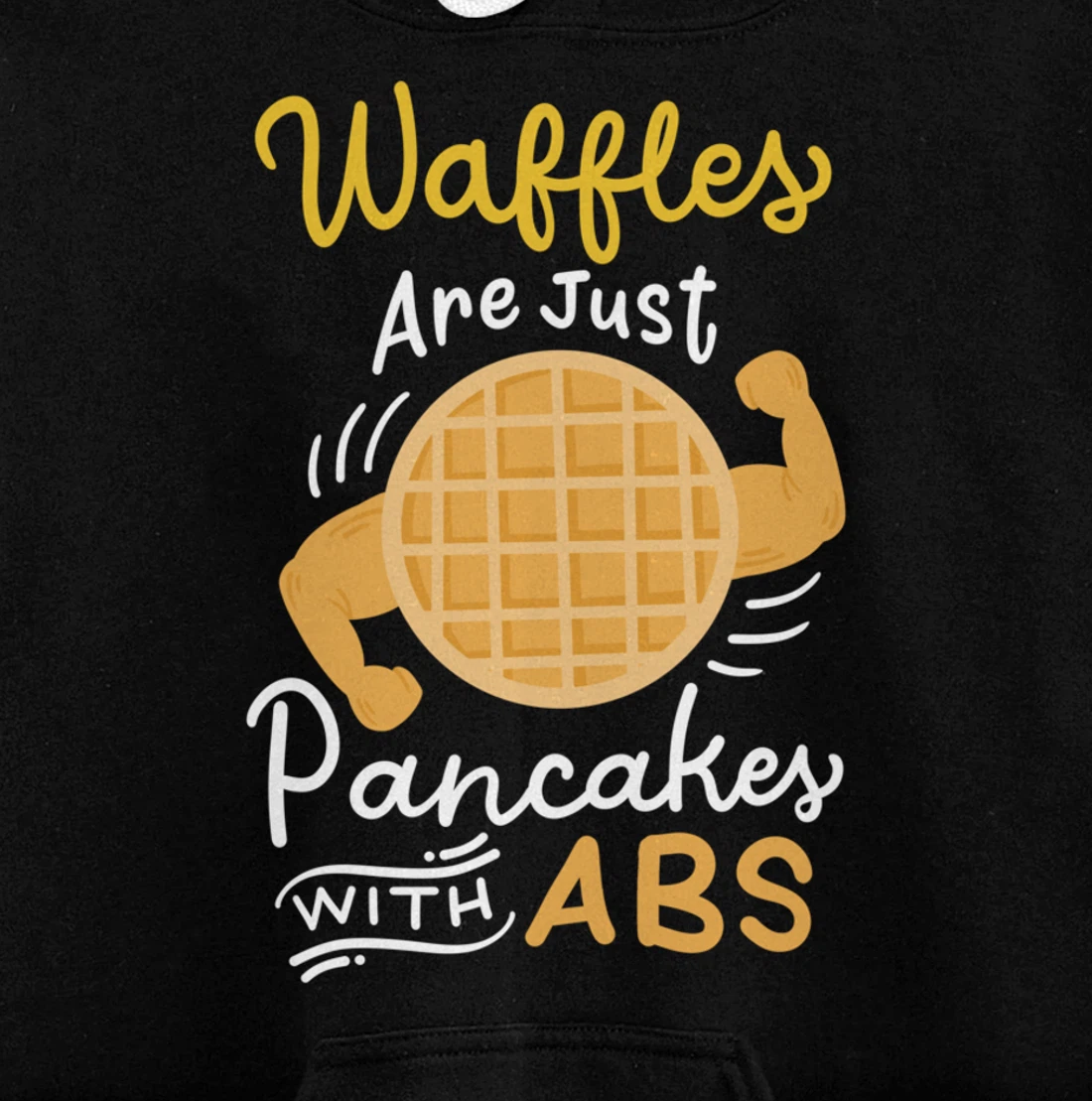 Waffle Pancake Gym Fitness Workout Pullover Hoodie