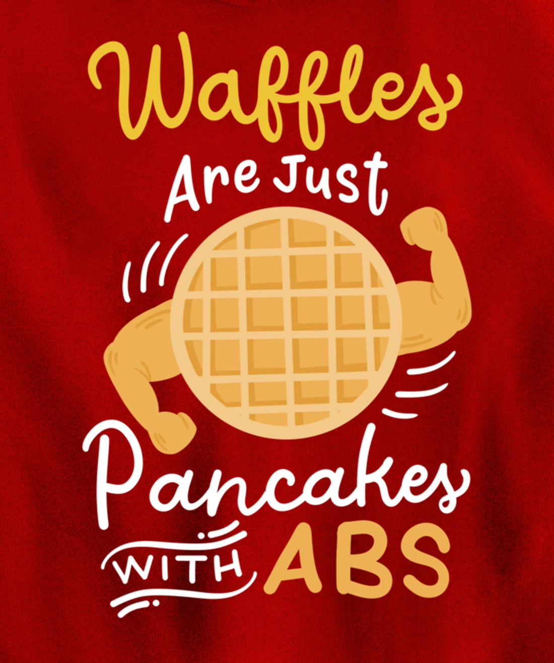 Waffle Pancake Gym Fitness Workout Pullover Hoodie
