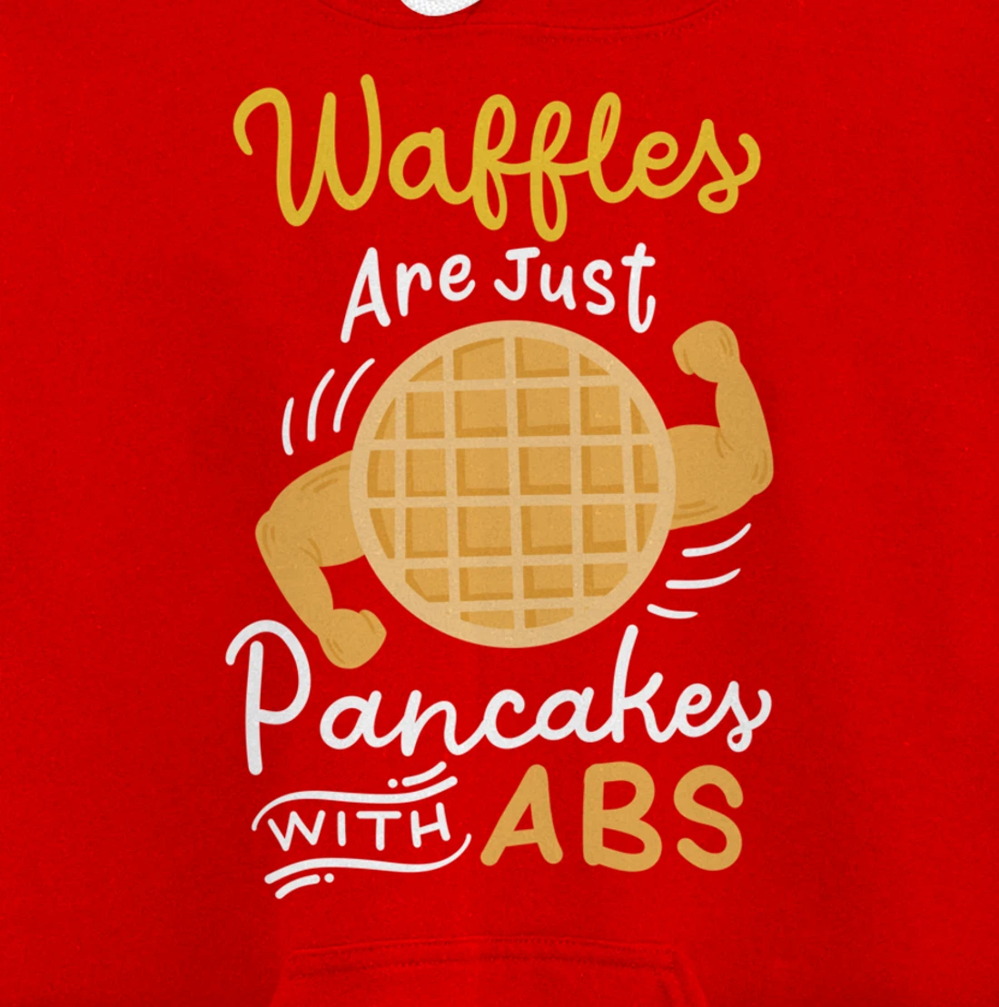 Waffle Pancake Gym Fitness Workout Pullover Hoodie