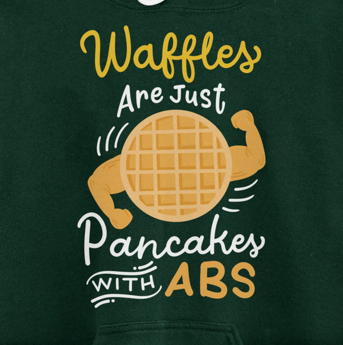 Waffle Pancake Gym Fitness Workout Pullover Hoodie