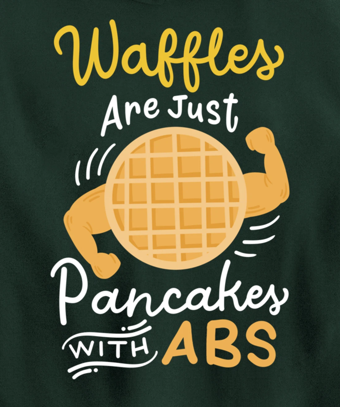 Waffle Pancake Gym Fitness Workout Pullover Hoodie