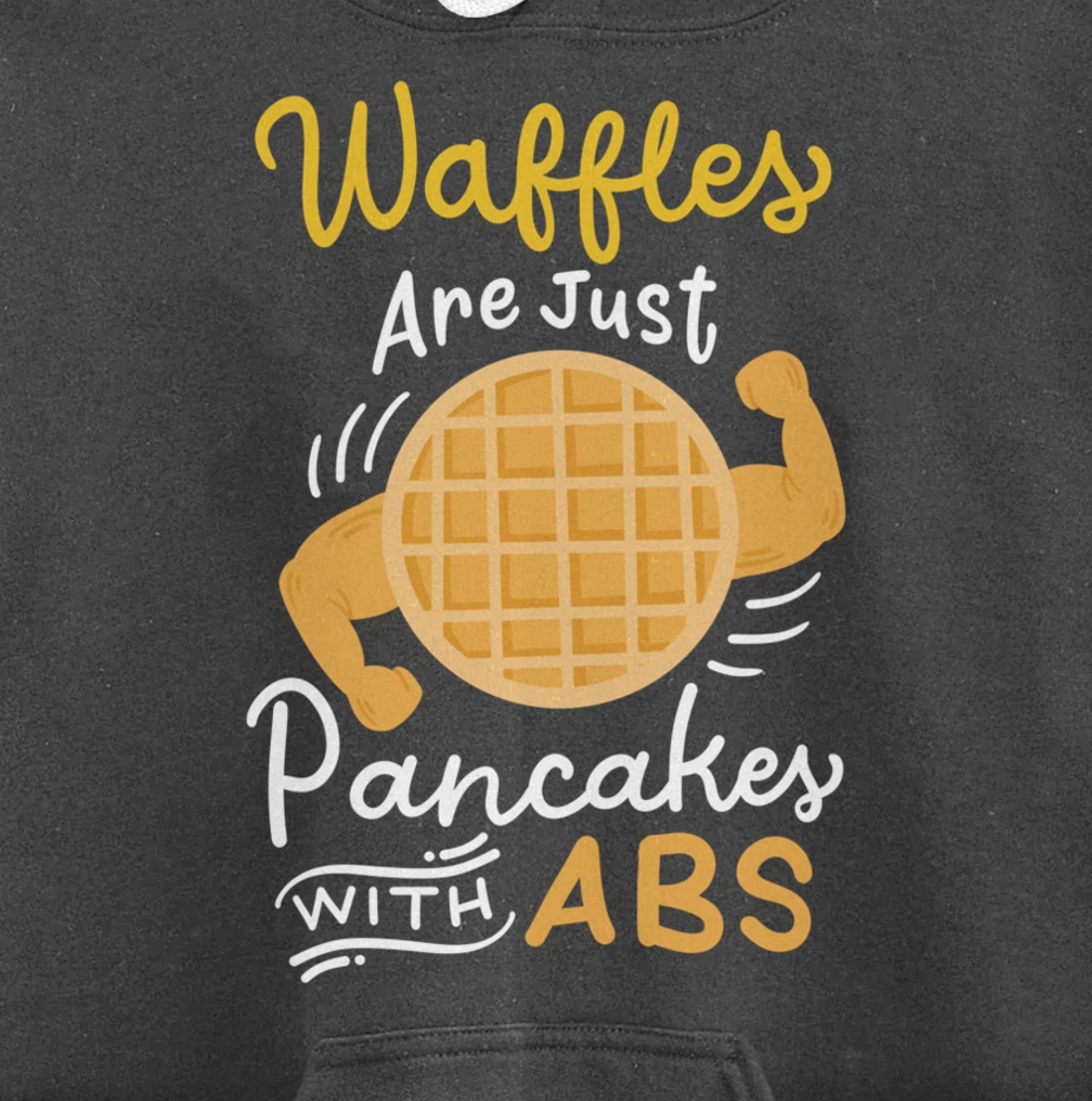 Waffle Pancake Gym Fitness Workout Pullover Hoodie