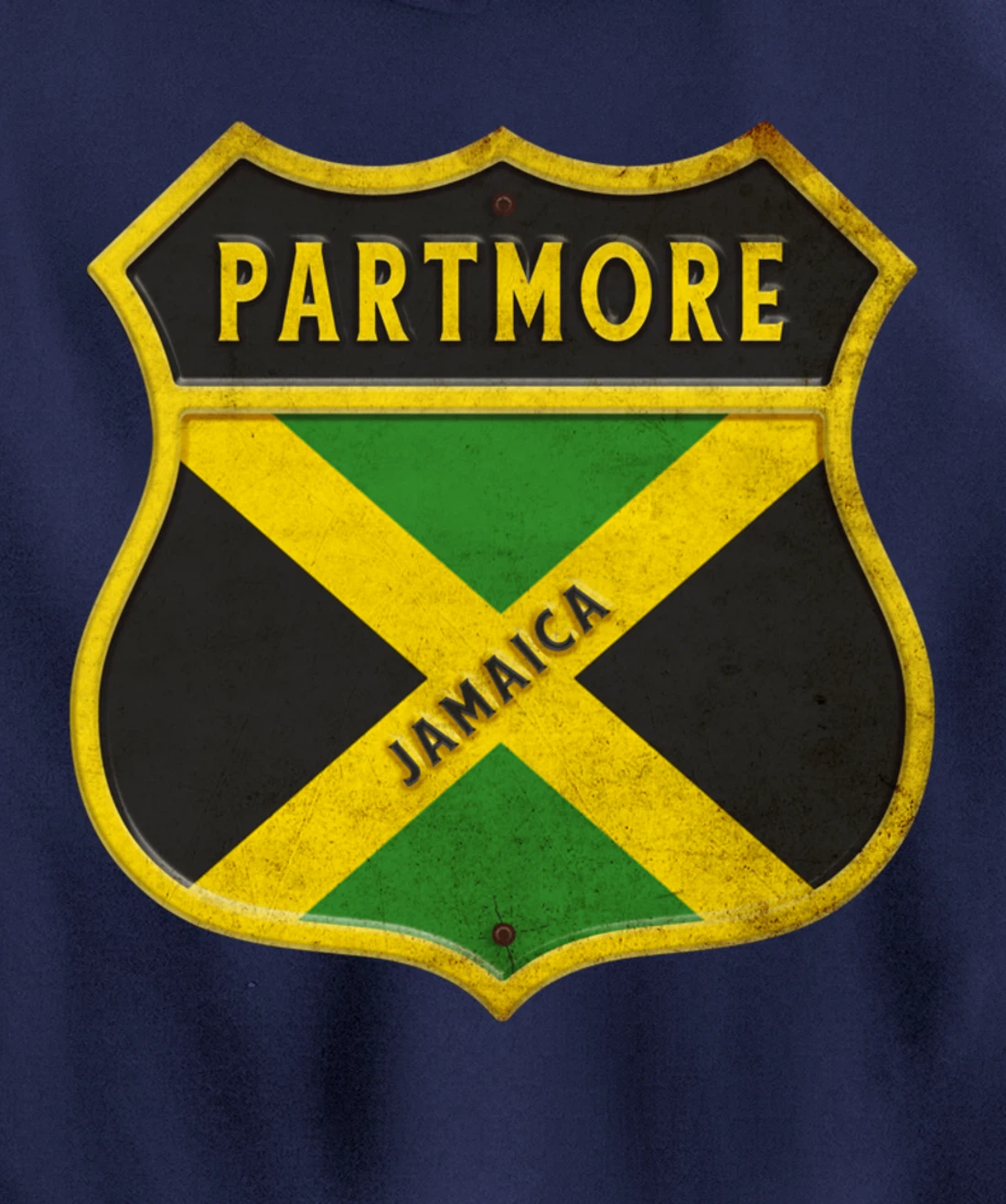 Partmore Jamaica coat of arms flags city reggae design Pullover Hoodie