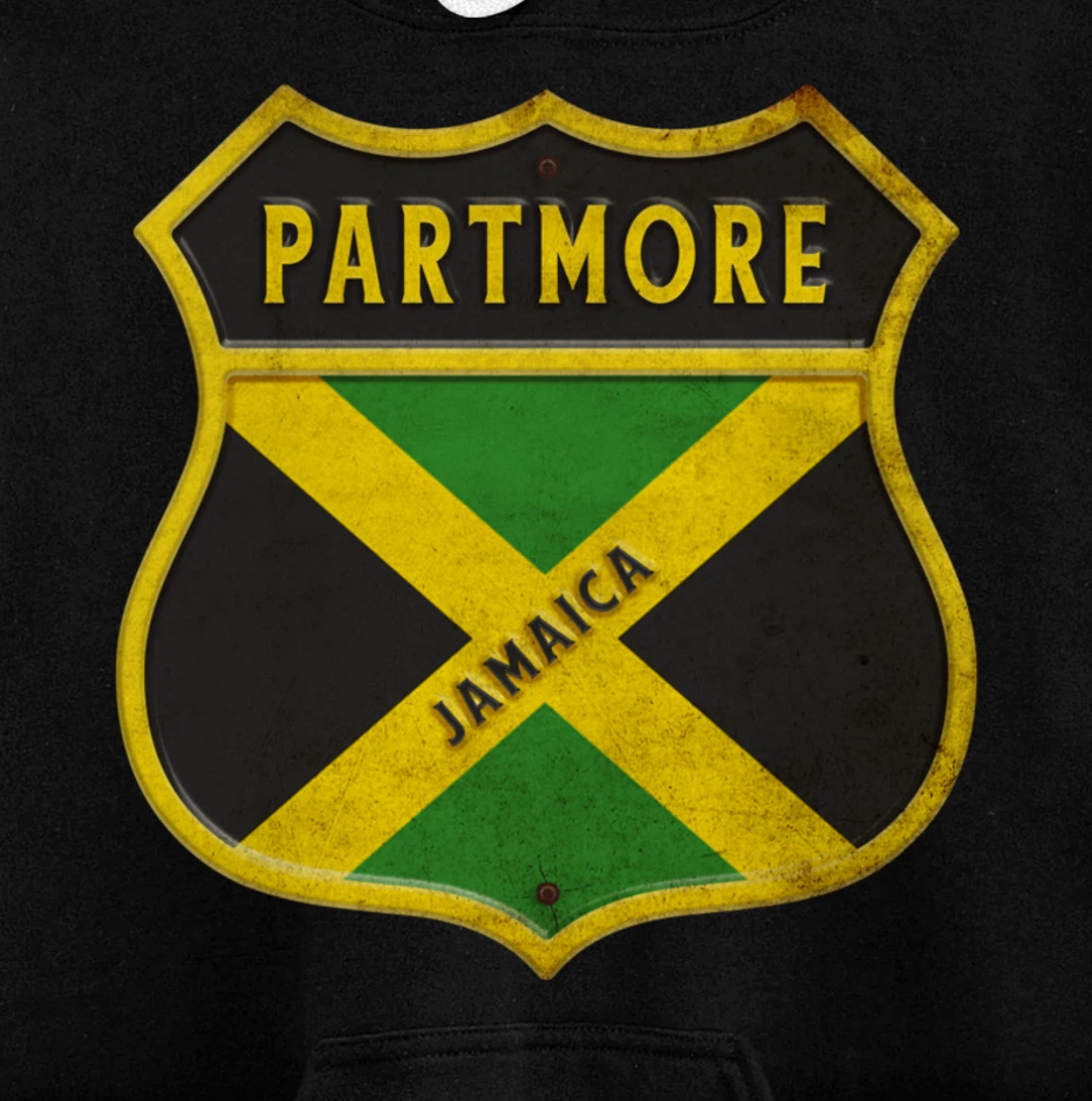 Partmore Jamaica coat of arms flags city reggae design Pullover Hoodie