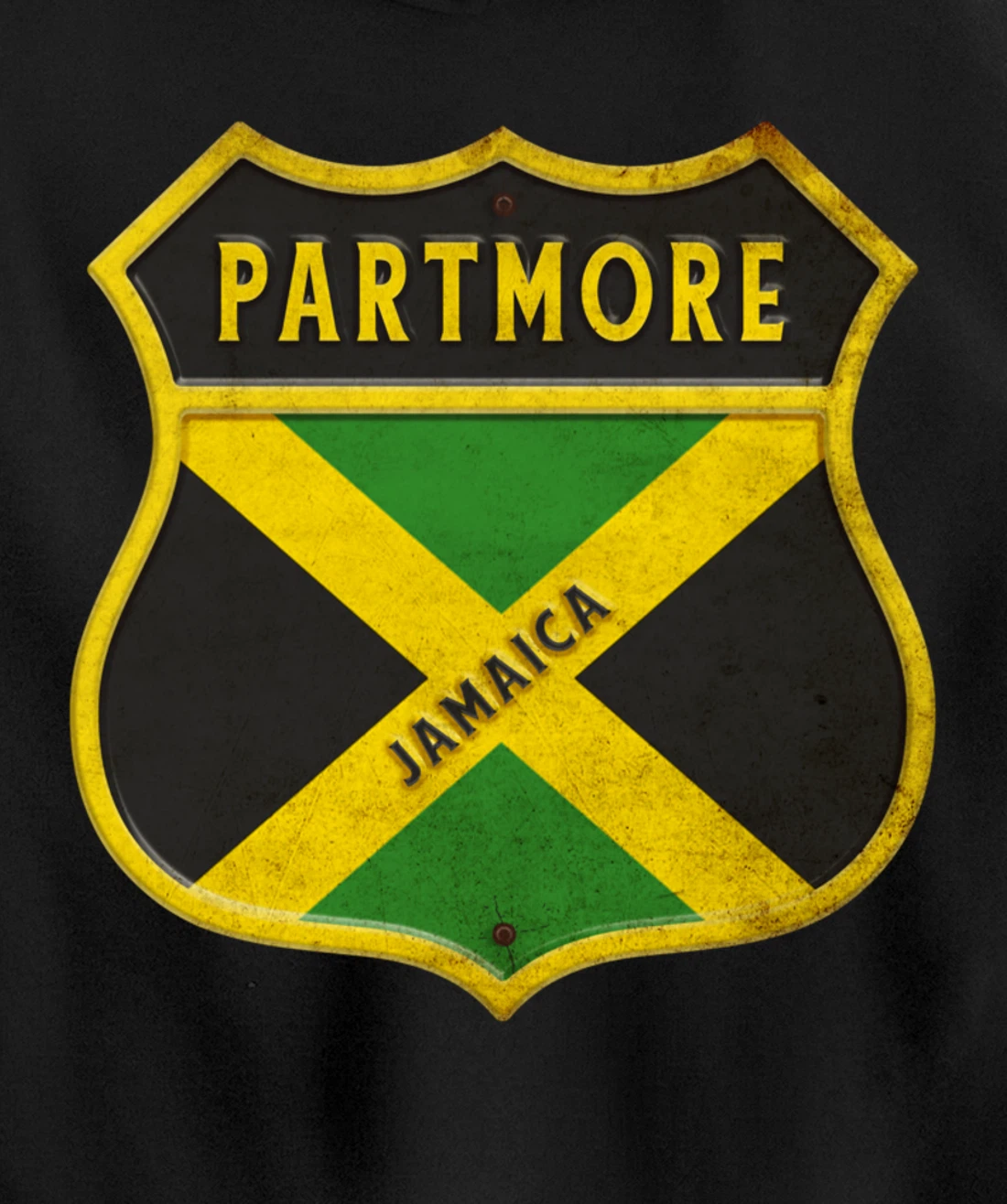 Partmore Jamaica coat of arms flags city reggae design Pullover Hoodie