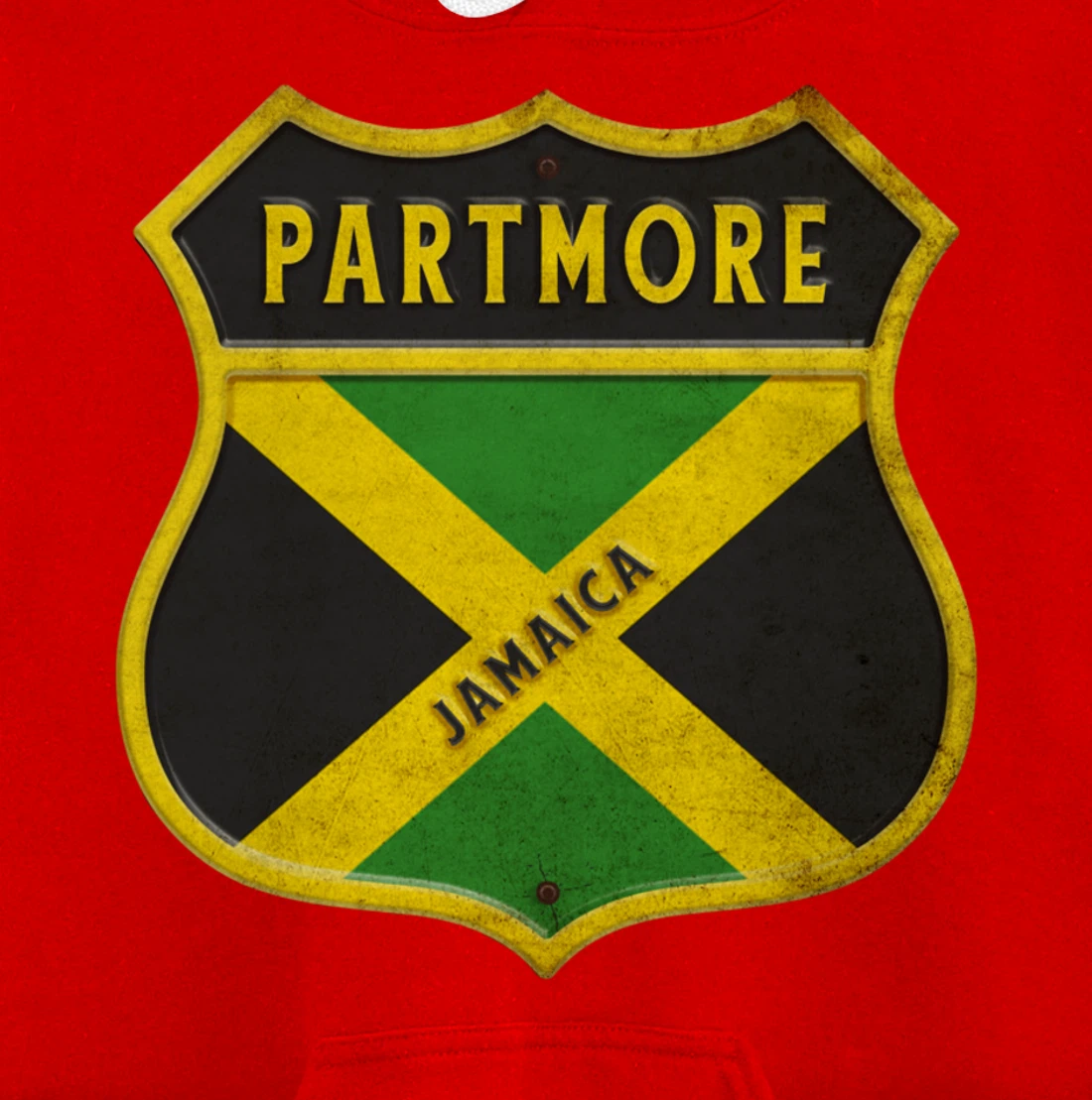 Partmore Jamaica coat of arms flags city reggae design Pullover Hoodie