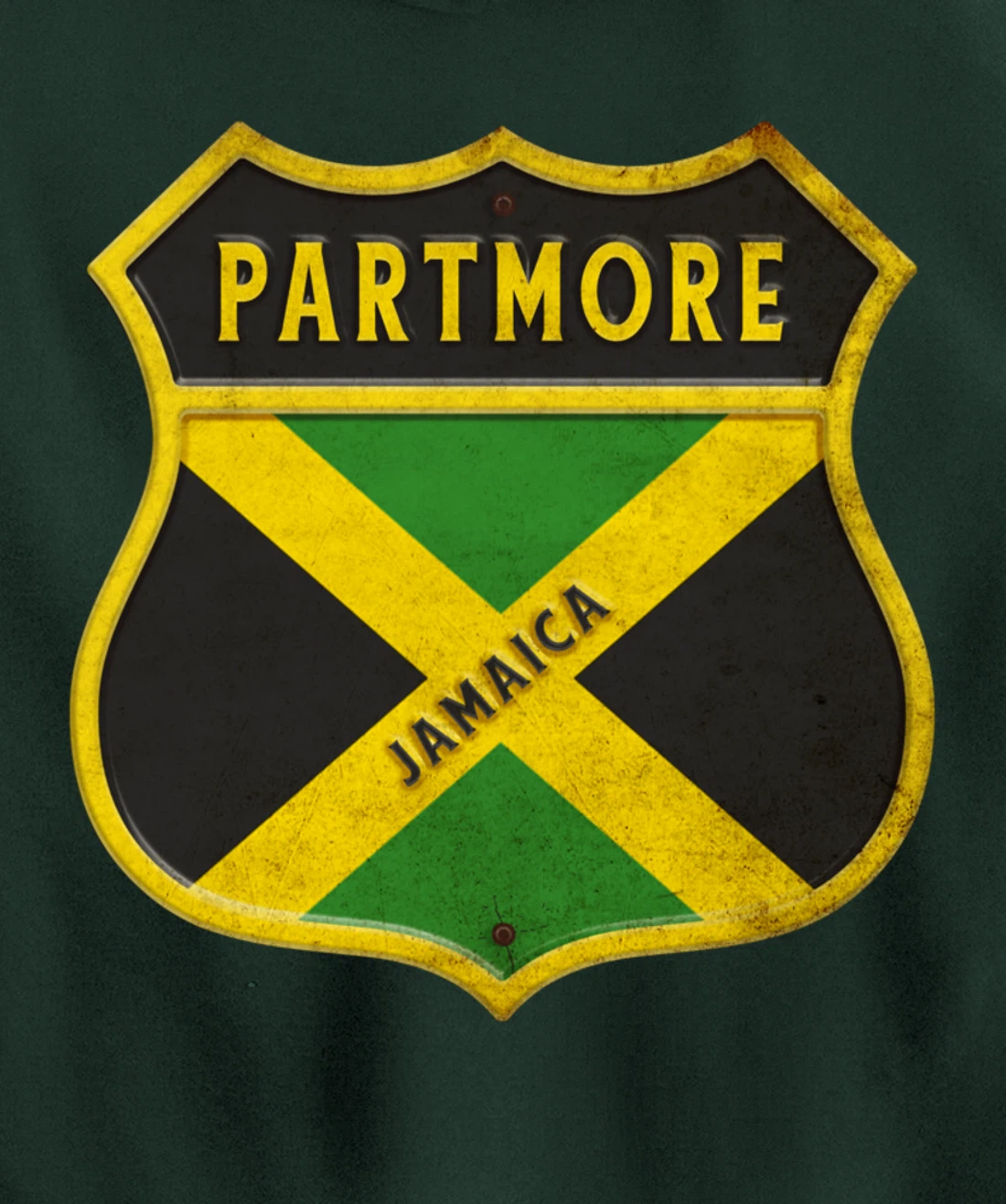 Partmore Jamaica coat of arms flags city reggae design Pullover Hoodie