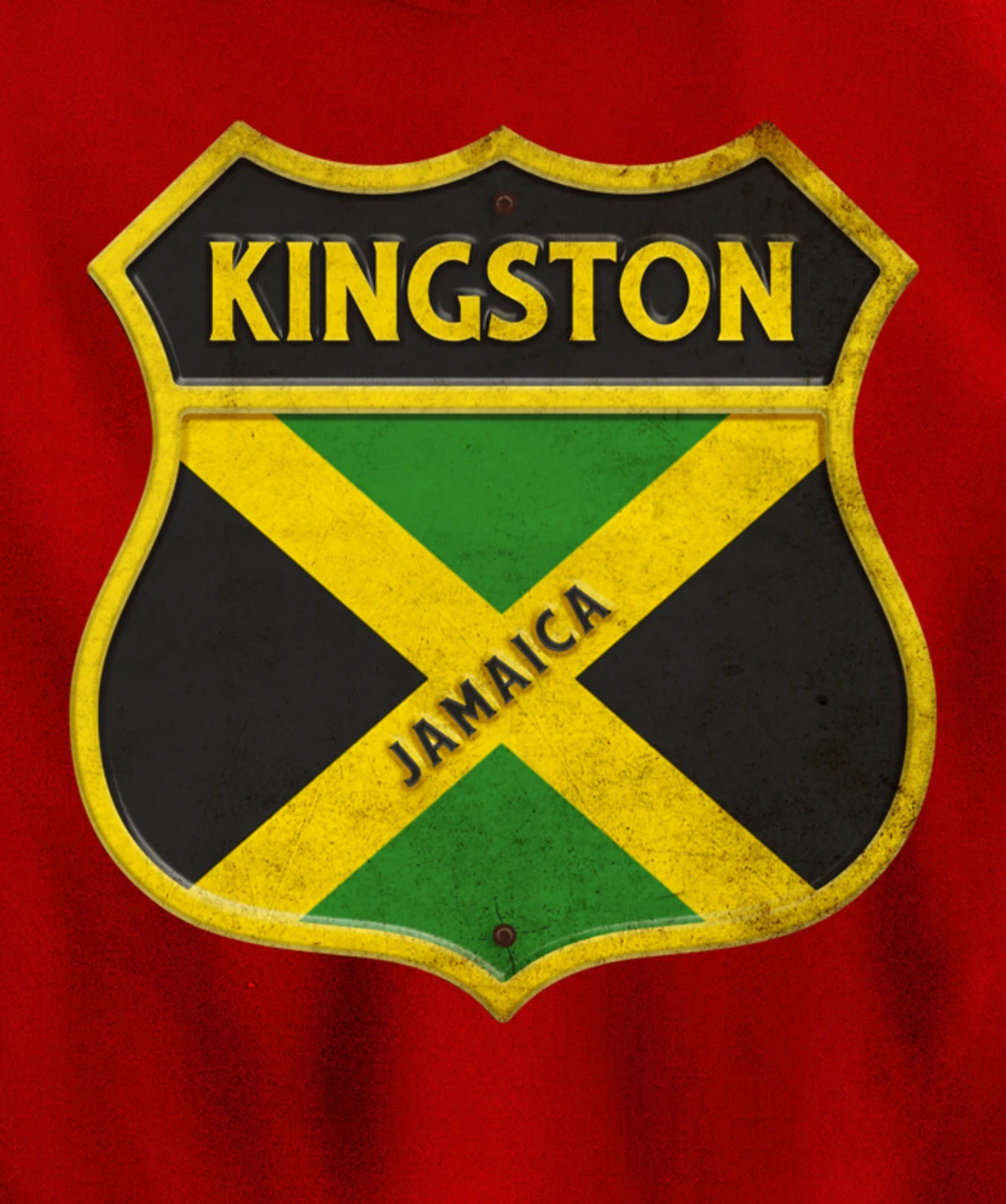 Kingston Jamaica coat of arms flags city reggae design Pullover Hoodie