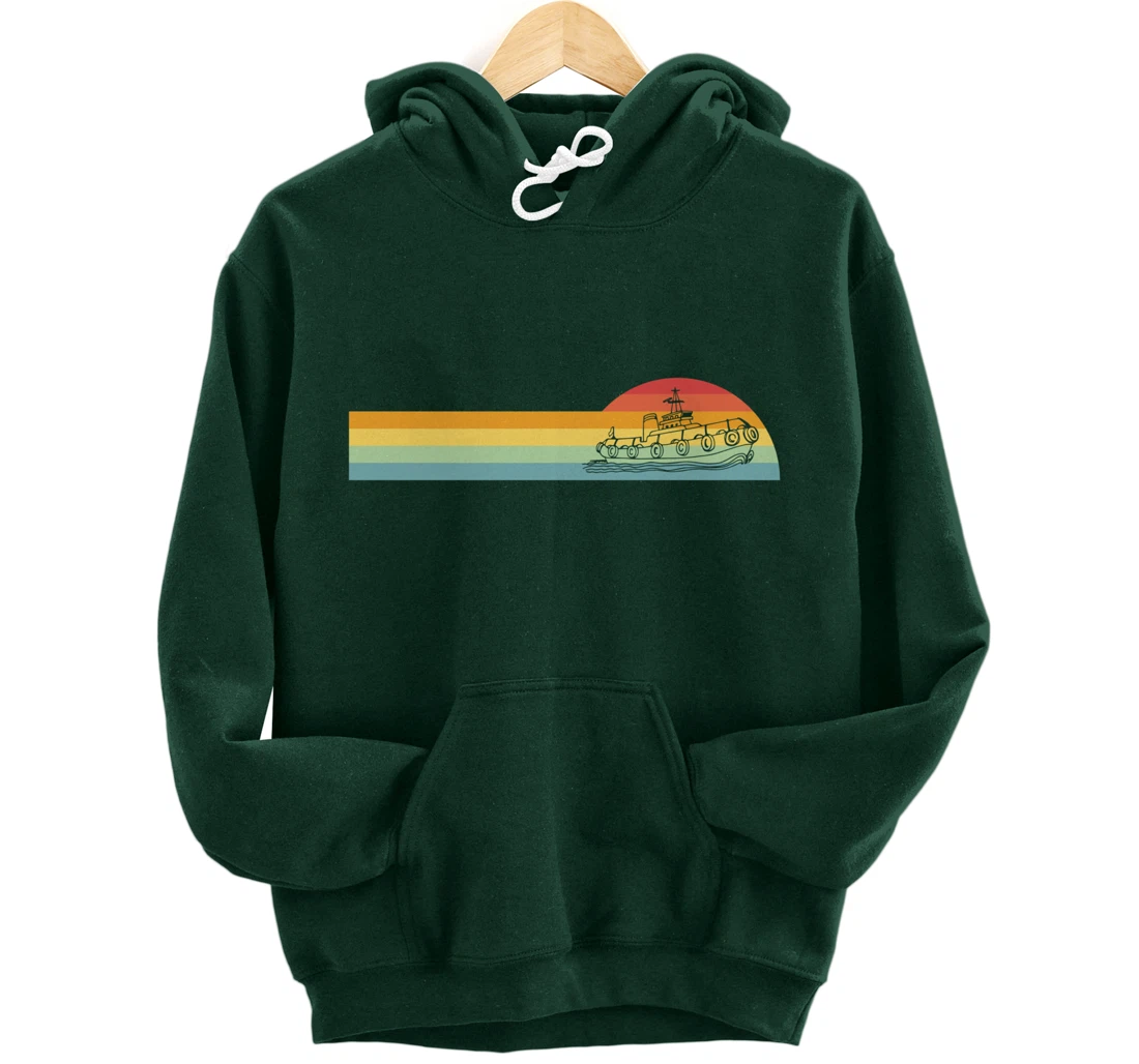 Vintage Retro Tugboat Captain Pullover Hoodie