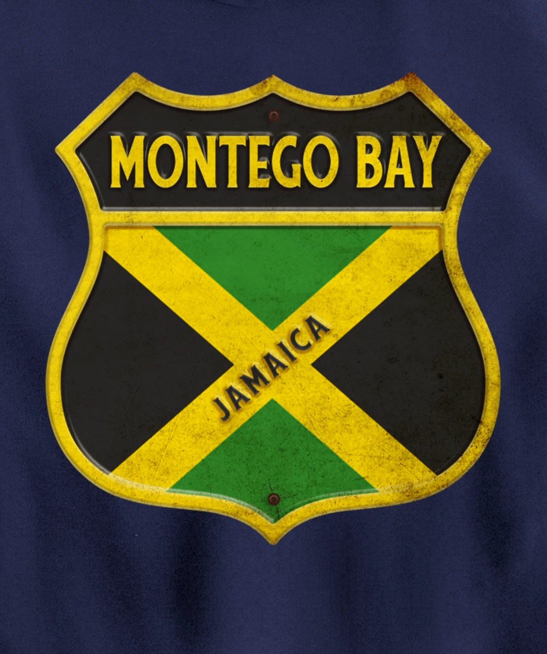 Montego Bay Jamaica coat of arms flags city reggae design Pullover Hoodie
