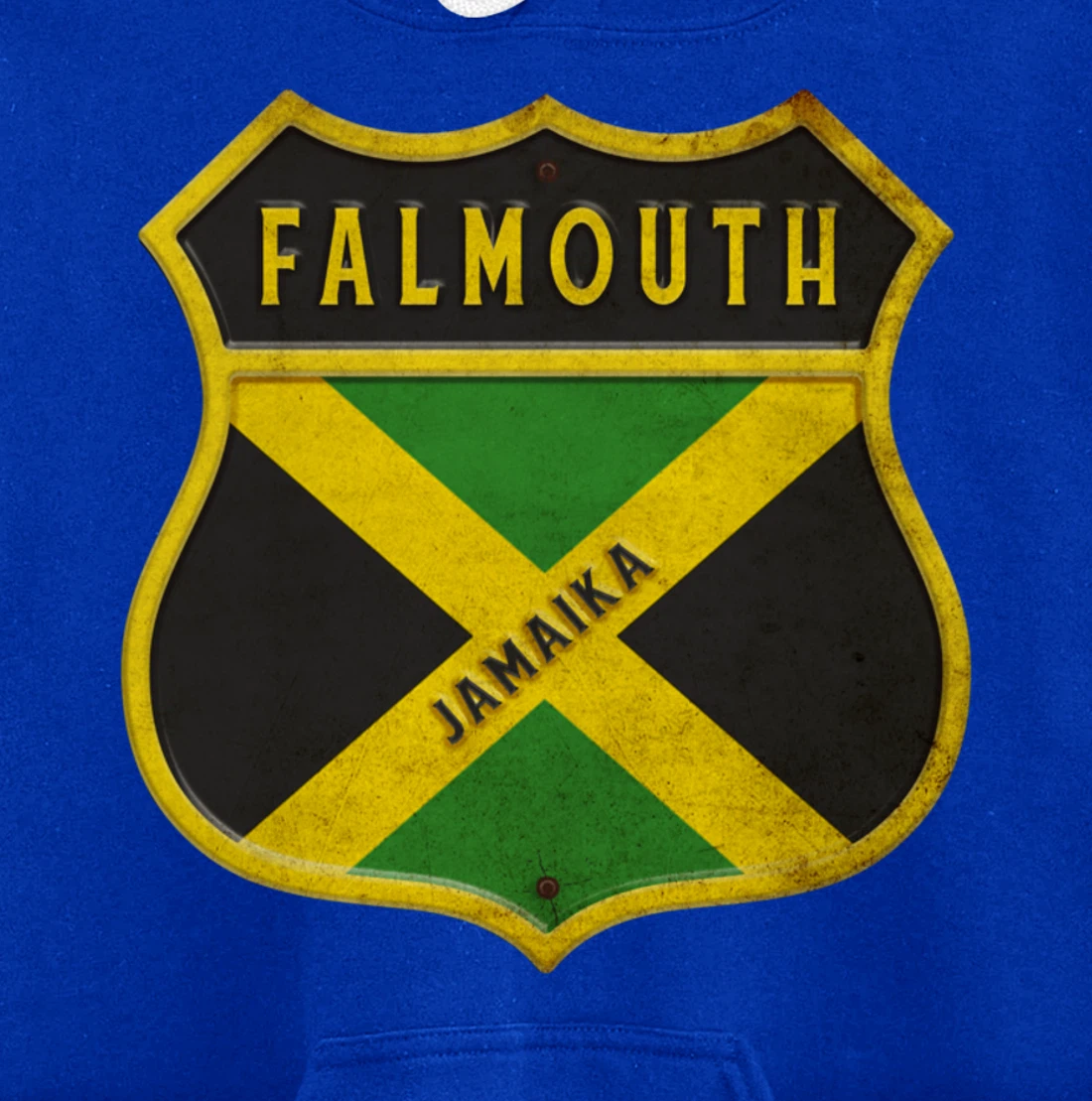 Falmouth Jamaica coat of arms flags city reggae design Pullover Hoodie