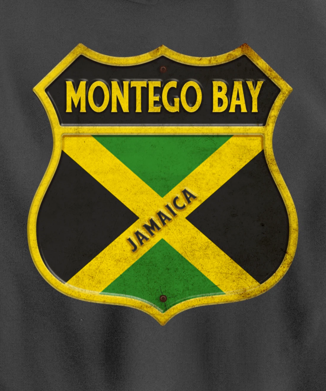 Montego Bay Jamaica coat of arms flags city reggae design Pullover Hoodie