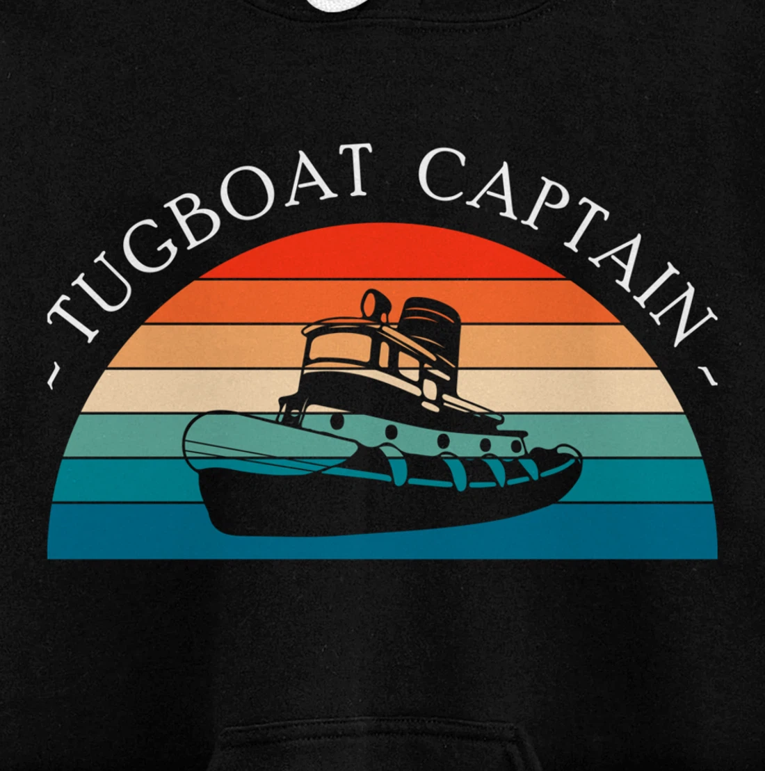 Vintage Retro Tugboat Captain Pullover Hoodie