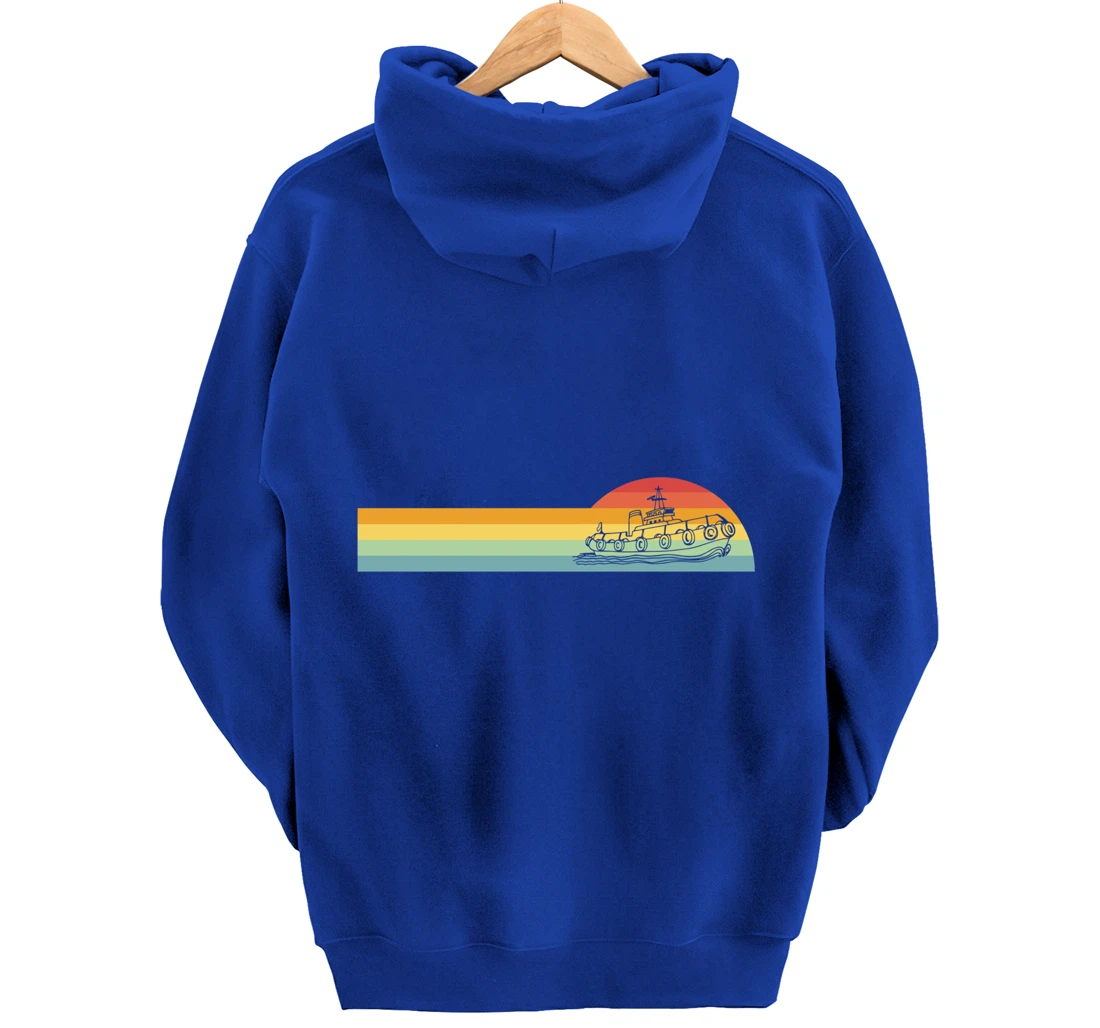 Vintage Retro Tugboat Captain Pullover Hoodie