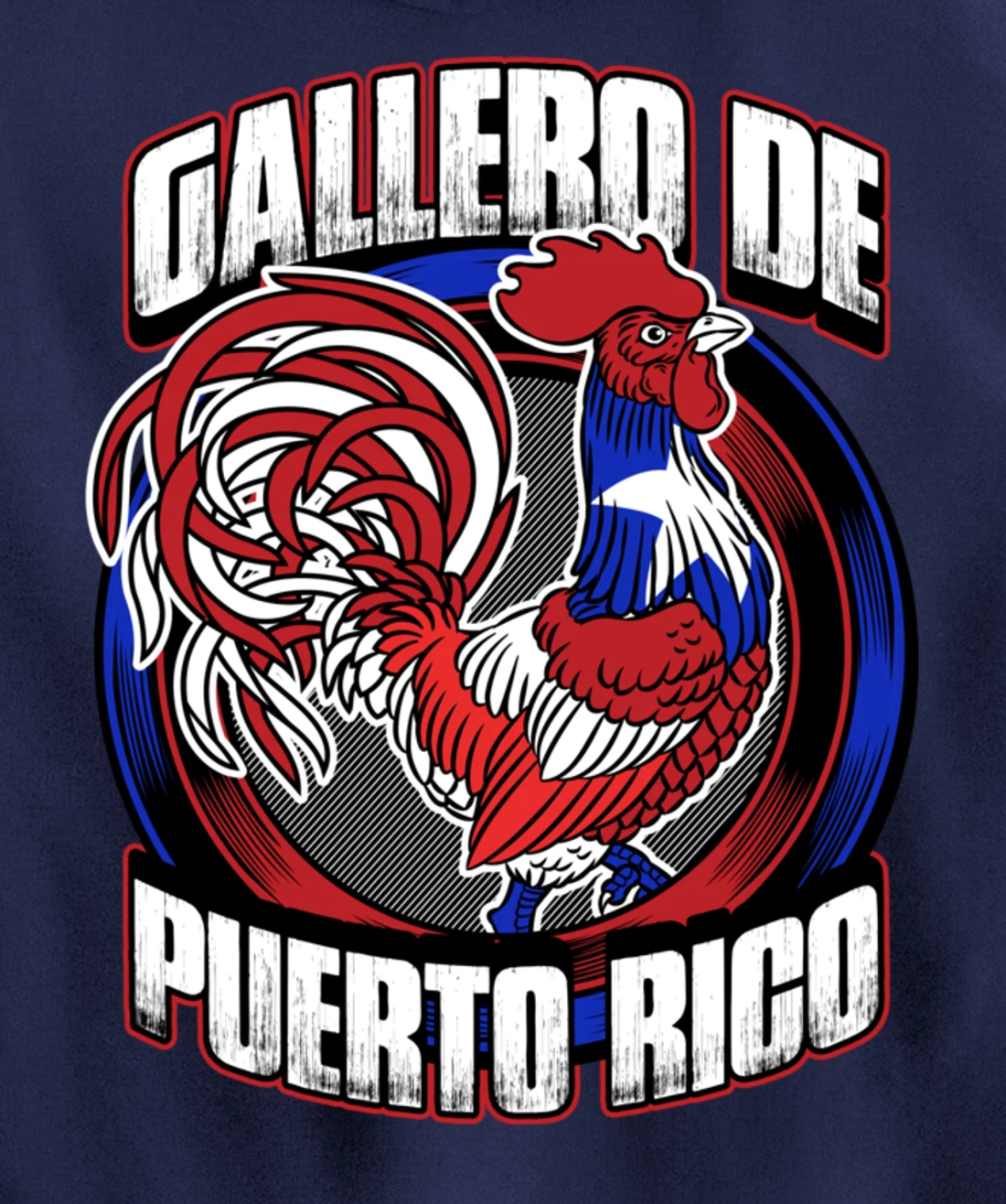 Gallero De Puerto Rico Fowl Cock Fighting Gallo In Galleras Pullover Hoodie