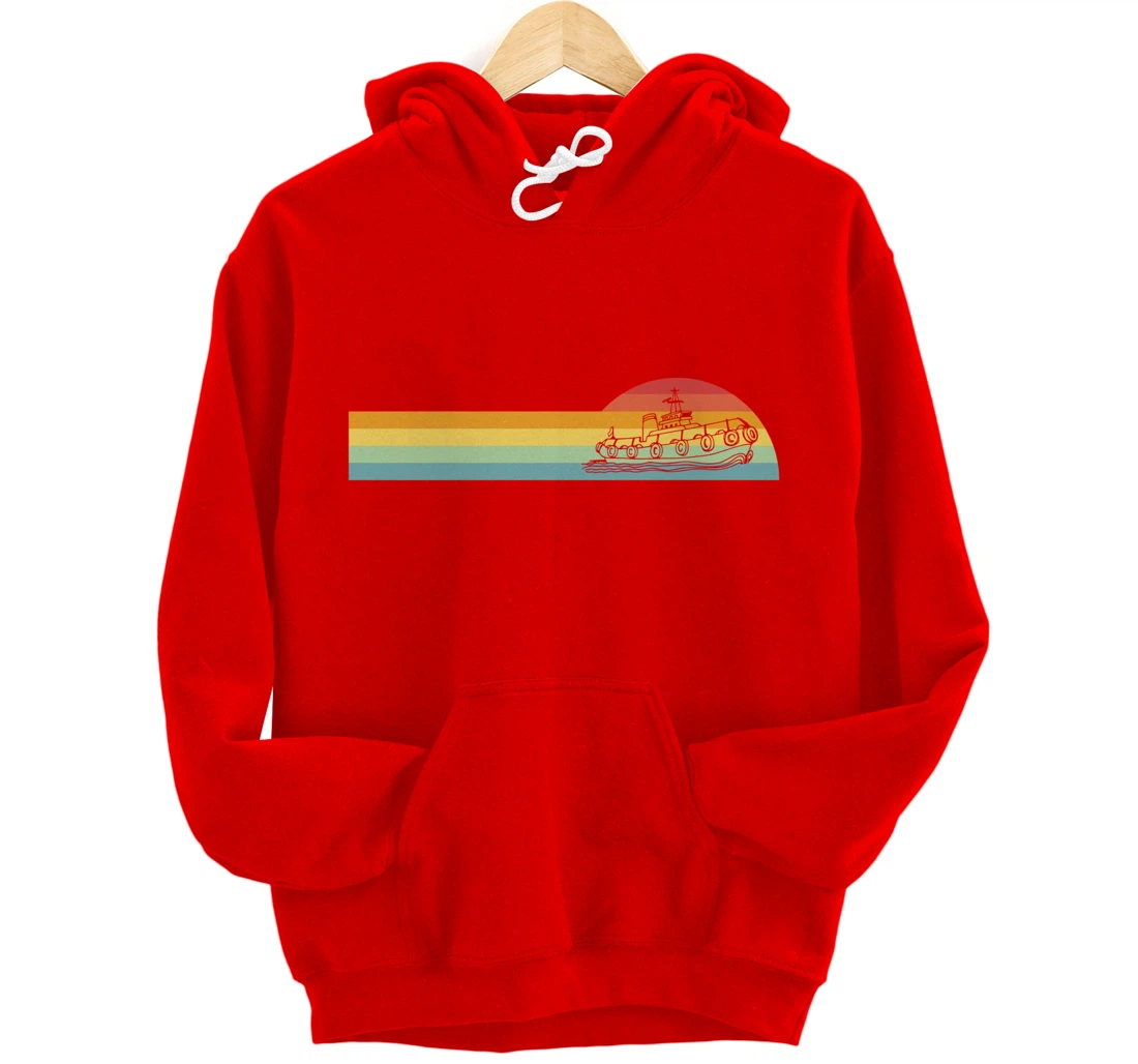Vintage Retro Tugboat Captain Pullover Hoodie
