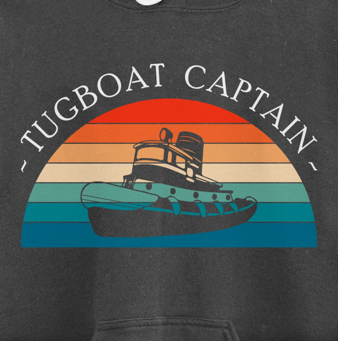 Vintage Retro Tugboat Captain Pullover Hoodie