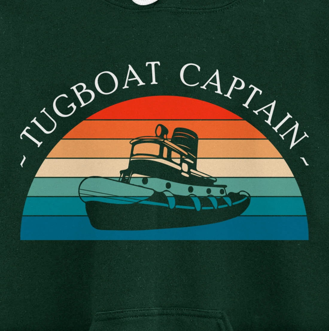 Vintage Retro Tugboat Captain Pullover Hoodie