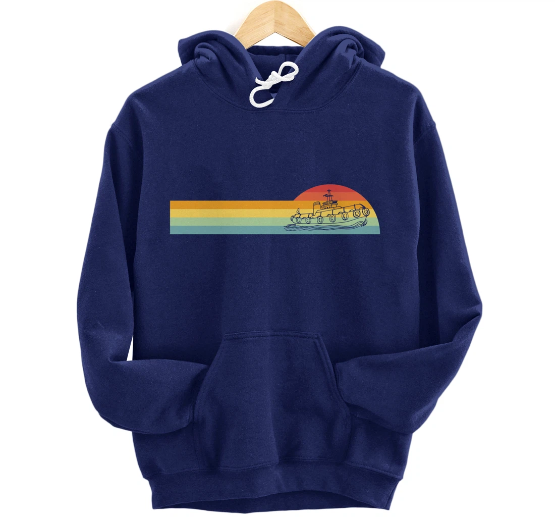 Vintage Retro Tugboat Captain Pullover Hoodie