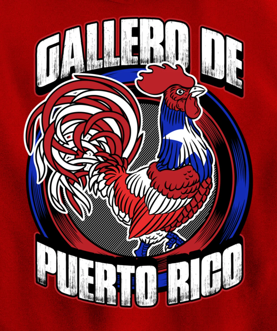 Gallero De Puerto Rico Fowl Cock Fighting Gallo In Galleras Pullover Hoodie