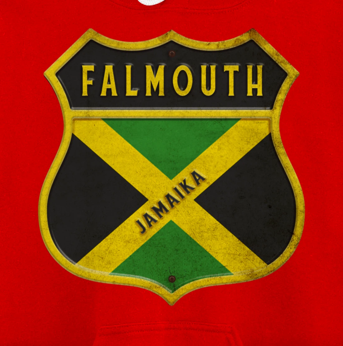 Falmouth Jamaica coat of arms flags city reggae design Pullover Hoodie