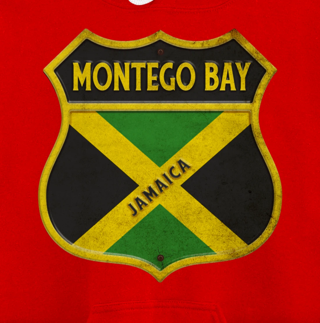 Montego Bay Jamaica coat of arms flags city reggae design Pullover Hoodie
