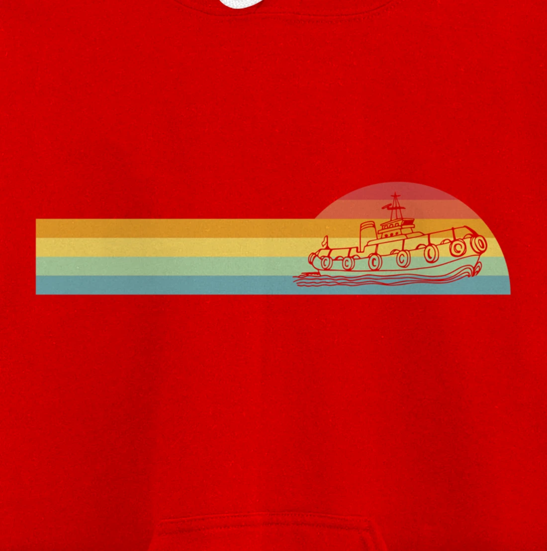 Vintage Retro Tugboat Captain Pullover Hoodie