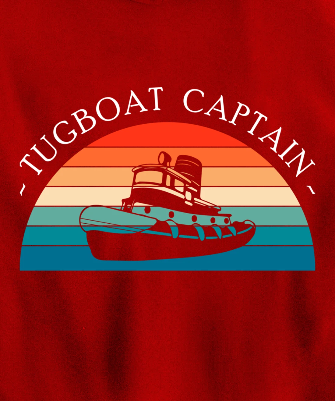Vintage Retro Tugboat Captain Pullover Hoodie