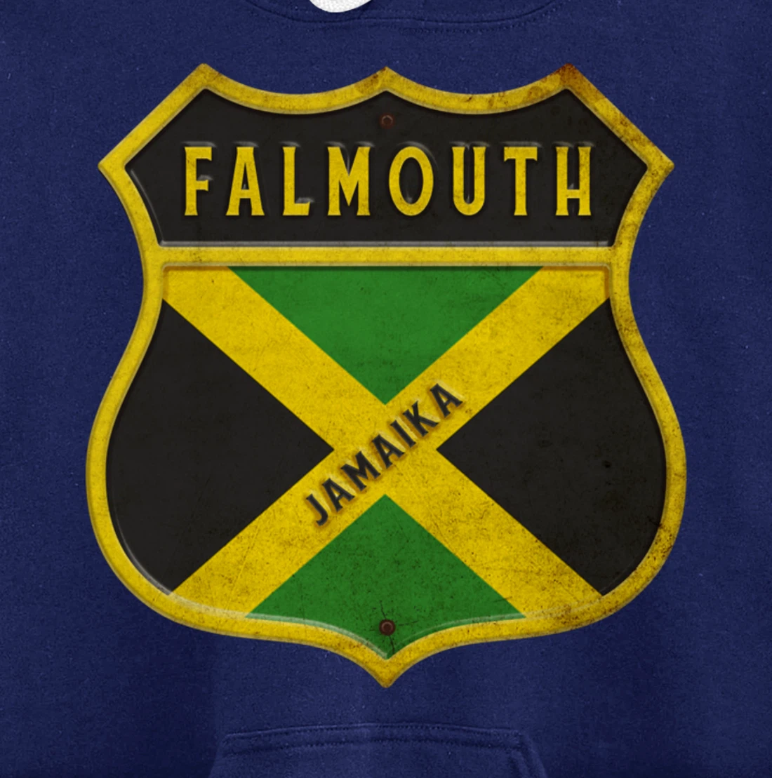Falmouth Jamaica coat of arms flags city reggae design Pullover Hoodie